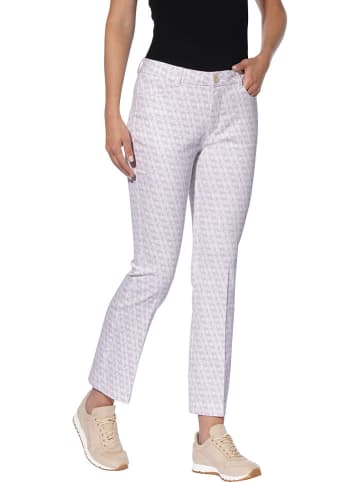 Heine Chino in Weiß/ Lila