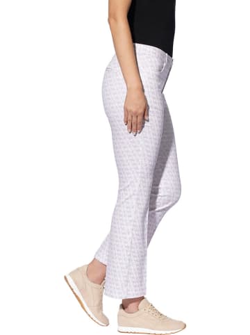 Heine Chinobroek wit/paars