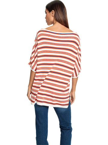 Heine Pullover in Weiß/ Orange
