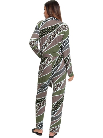 Heine Jumpsuit in Grau/ Grün