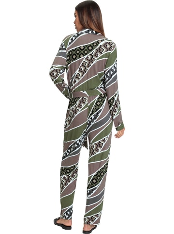 Heine Jumpsuit in Grau/ Grün