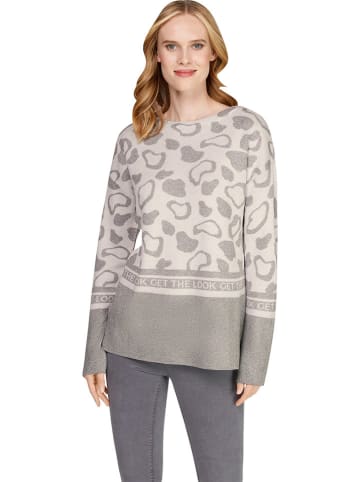 Heine Pullover in Grau/ Creme