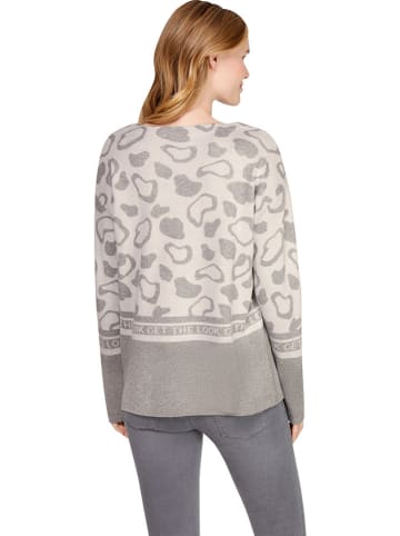 Heine Pullover in Grau/ Creme