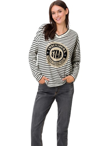 Heine Longsleeve in Weiß/ Schwarz