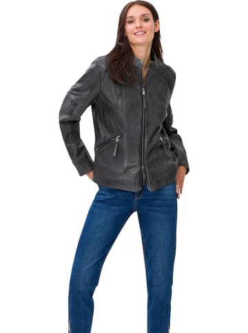 Heine Lederjacke in Schwarz