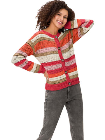 Heine Cardigan in Rot/ Orange/ Camel