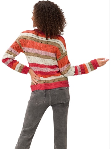 Heine Vest rood/oranje/camel