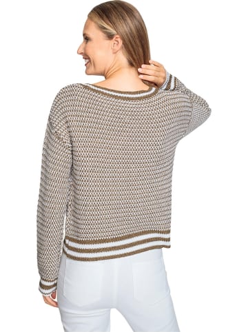 Heine Pullover in Braun/ Weiß