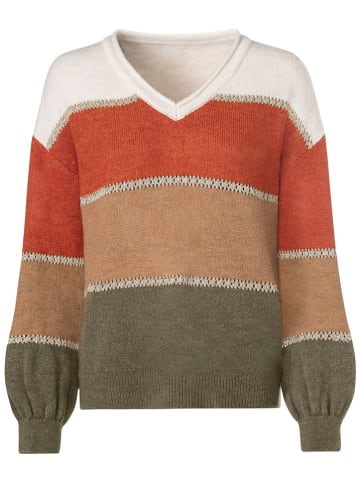 Heine Trui camel/kaki/wit