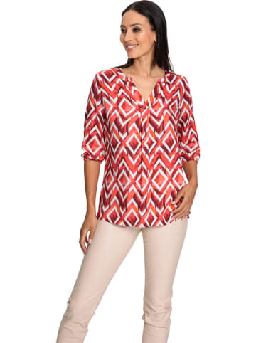 Heine Bluse in Rot/ Weiß