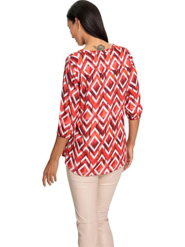 Heine Bluse in Rot/ Weiß