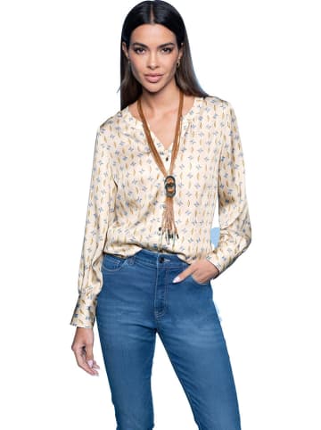Heine Bluse in Beige/ Hellblau