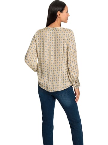 Heine Bluse in Beige/ Hellblau