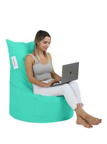 FLORIANE GARDEN Zitzak turquoise - (B)70 x (H)95 x (D)40 cm