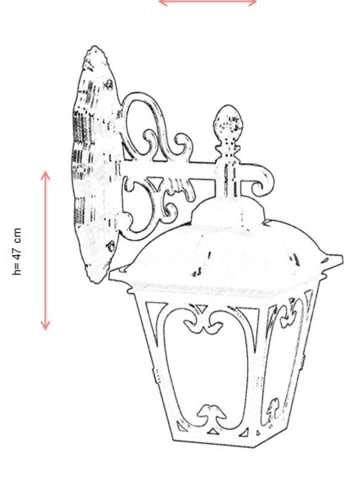FLORIANE GARDEN Lampa zewnętrzna w kolorze czarnym - 28 x 47 x 20 cm