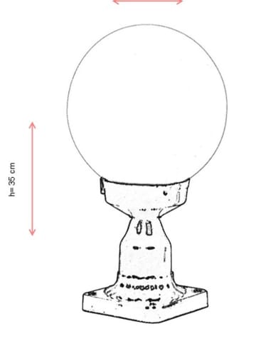 FLORIANE GARDEN Buitenlamp zwart/wit - (H)35 x Ø 20 cm