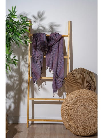 FLORIANE GARDEN Fouta in Lila/ Hellblau