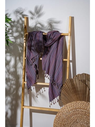 FLORIANE GARDEN Fouta in Lila/ Hellblau