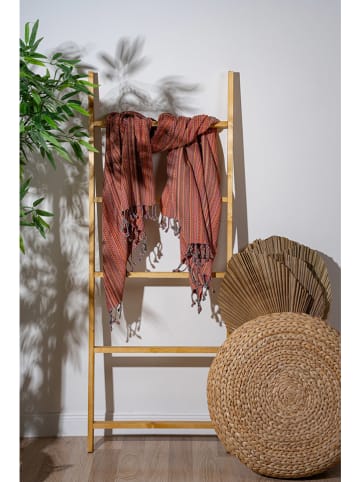 FLORIANE GARDEN Fouta in Orange/ Türkis