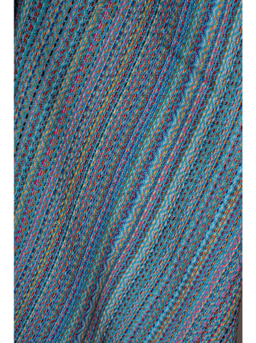 FLORIANE GARDEN Fouta turquoise/rood