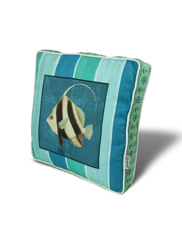 FLORIANE GARDEN Stoelkussen turquoise