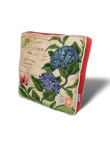 FLORIANE GARDEN Stuhlkissen in Beige/ Blau/ Grün