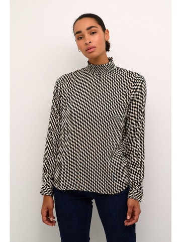 Kaffe Blouse "Amber" zwart/beige