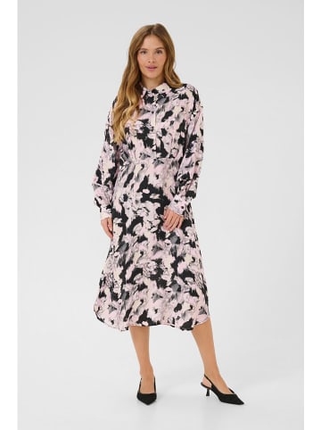 Kaffe Kleid "Victoria" in Schwarz/ Rosa