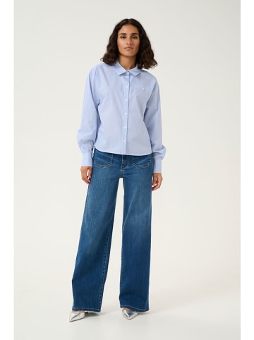 Kaffe Blouse "Sofie" lichtblauw/wit