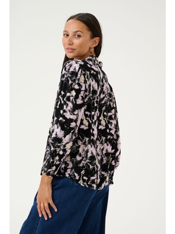 Kaffe Blouse "Lura" zwart/lichtroze