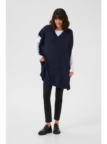 Kaffe Poncho in Dunkelblau