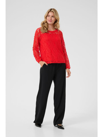 Cream Bluse "Kit" in Rot