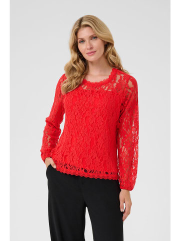 Cream Bluse "Kit" in Rot