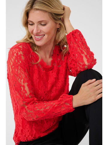 Cream Bluse "Kit" in Rot