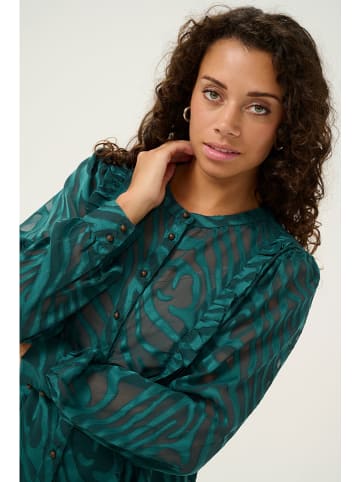 Cream Blouse "Yana" petrol