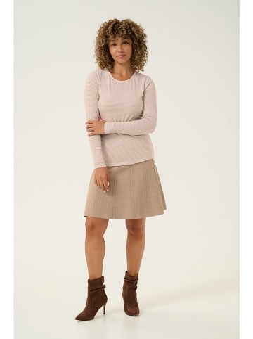 Cream Longsleeve "Amma" in Beige/ Weiß