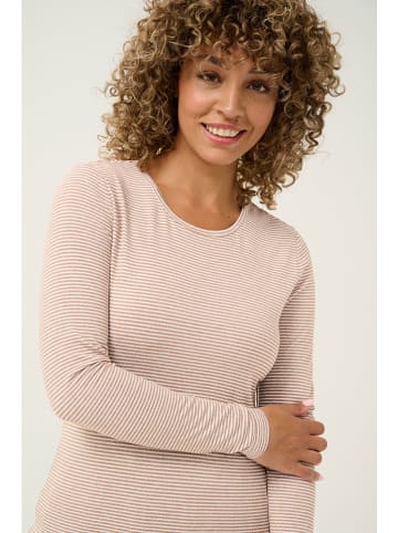 Cream Longsleeve "Amma" in Beige/ Weiß