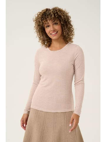 Cream Longsleeve "Amma" in Beige/ Weiß