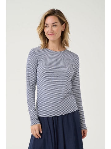 Cream Longsleeve "Amma" in Anthrazit/ Weiß