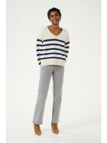 Cream Pullover "Muka" in Creme/ Dunkelblau