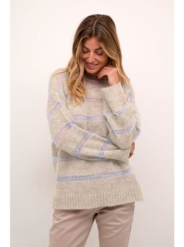 Cream Pullover "Jadie" in Beige/ Hellblau