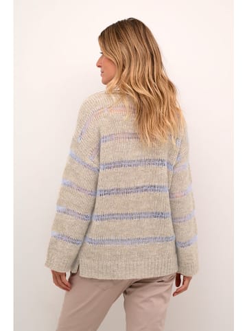 Cream Pullover "Jadie" in Beige/ Hellblau