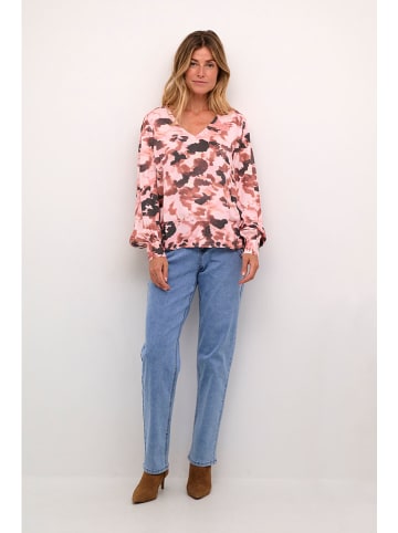 Cream Blouse "Elena" lichtroze/zwart