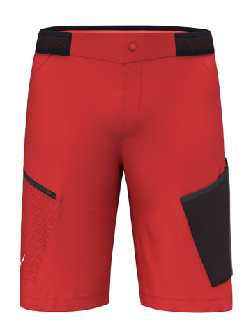 Salewa Szorty funkcyjne - Athletic fit - w kolorze czerwono-czarnym
