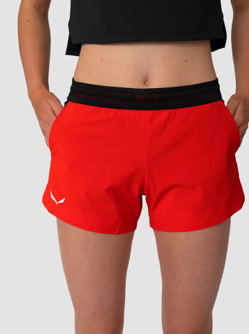 Salewa Funktionsshorts in Schwarz/ Rot