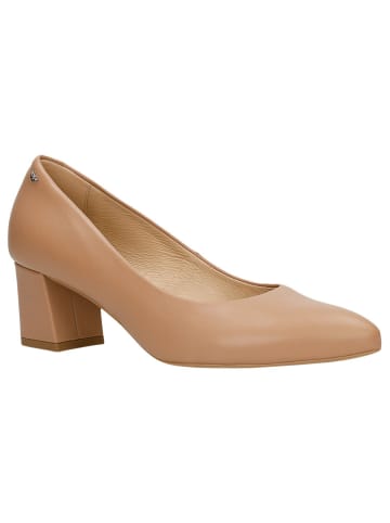 Wojas Leder-Pumps in Hellbraun