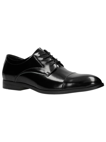 Wojas Leren veterschoenen zwart