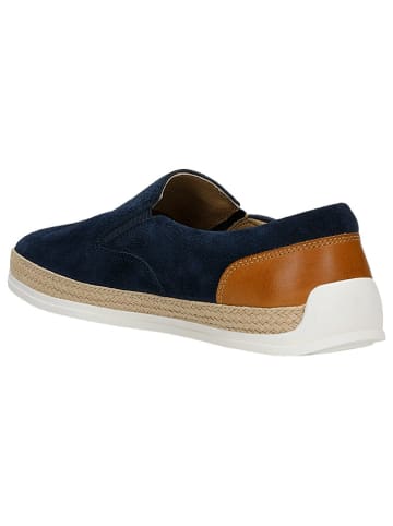 Wojas Leren mocassins donkerblauw/lichtblauw