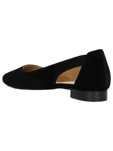 Wojas Leren ballerina's zwart