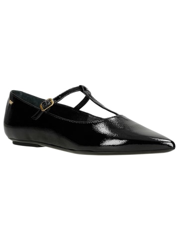 Wojas Leder-Ballerinas in Schwarz